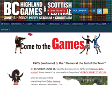 Tablet Screenshot of bchighlandgames.com